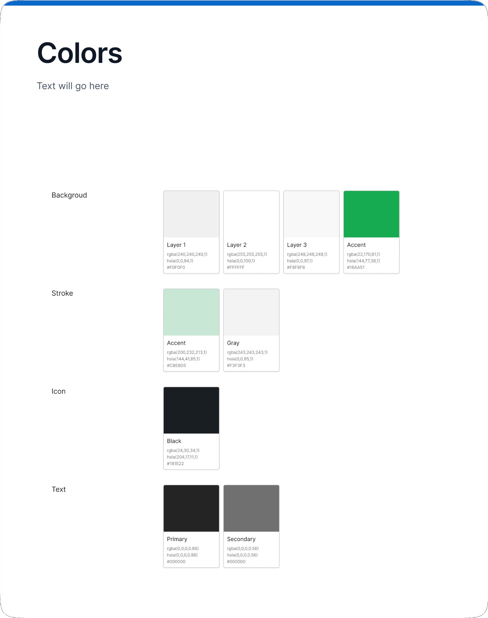 New colour tokens